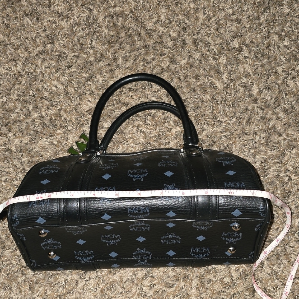 Authentic MCM Black Purse with Silver Accents & Charm - Picture 5 of 5